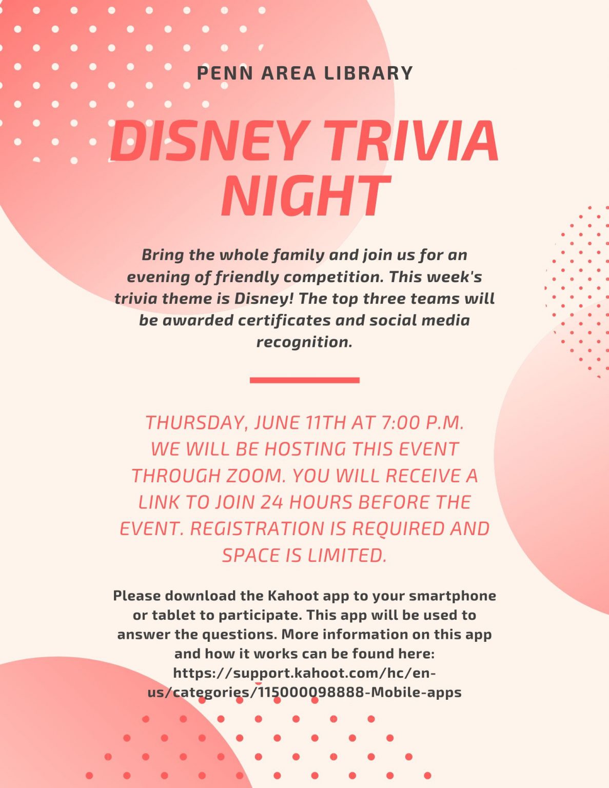 Disney Trivia Flyer (1) – Penn Area Library