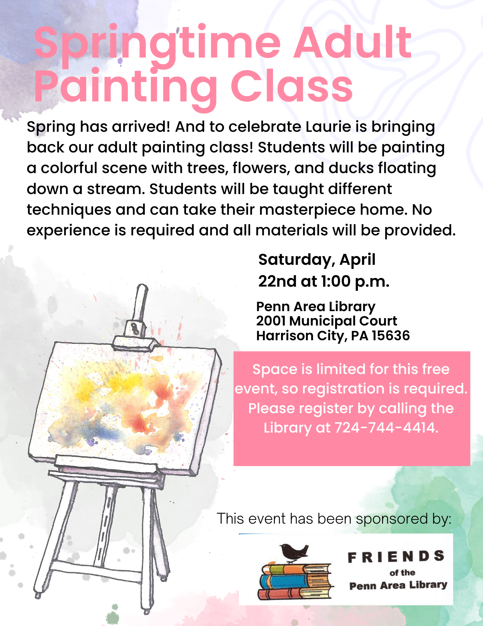 Springtime-Adult-Painting-Class-1 – Penn Area Library